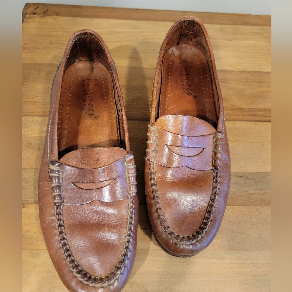 Marmocs Brown Leather Slip on Driving Shoes Size 10½